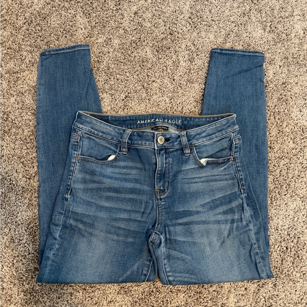 American Eagle Outfitters Women’s Mid Wash Jegging size 10